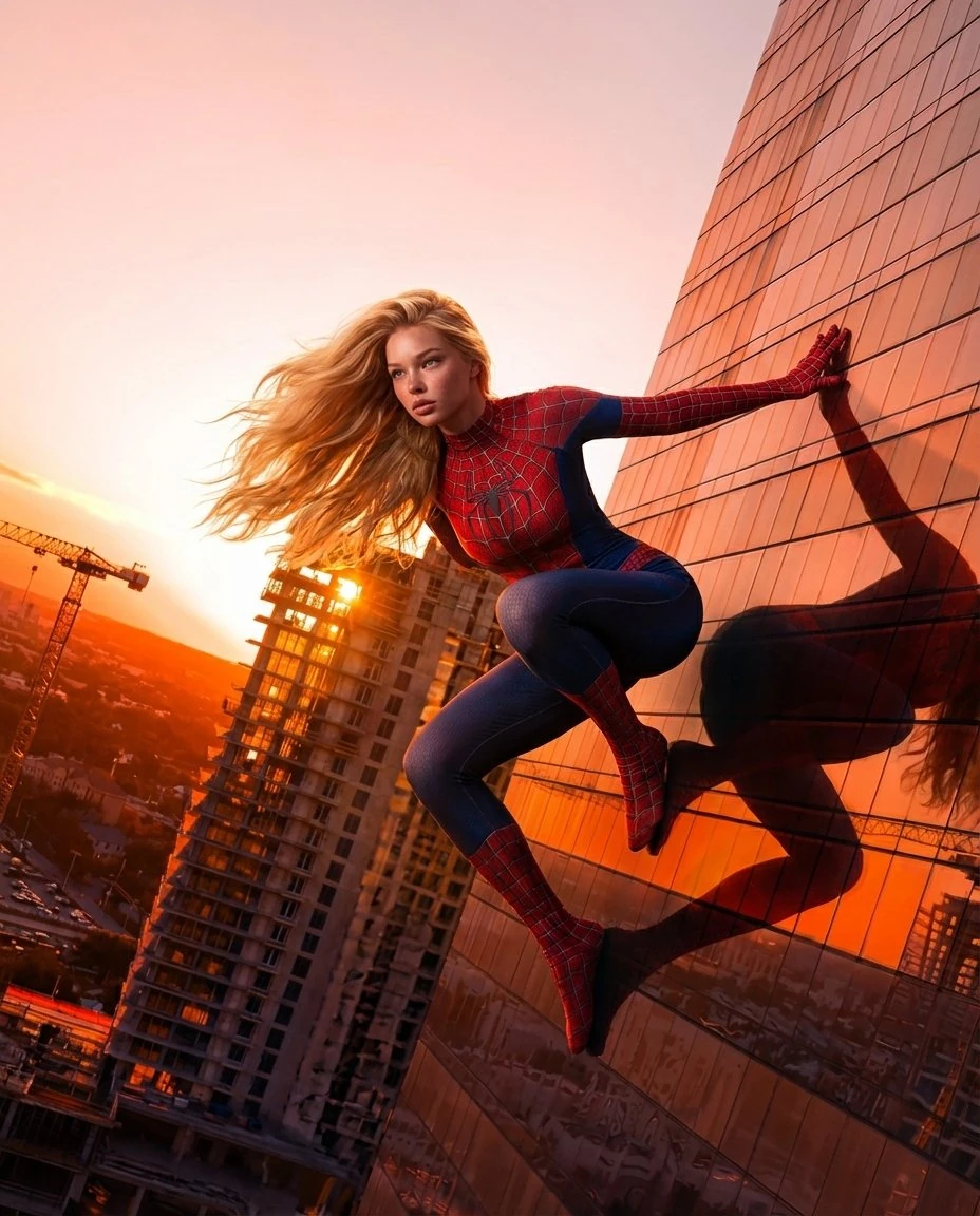 Spidey girl at golden hour🕸️
