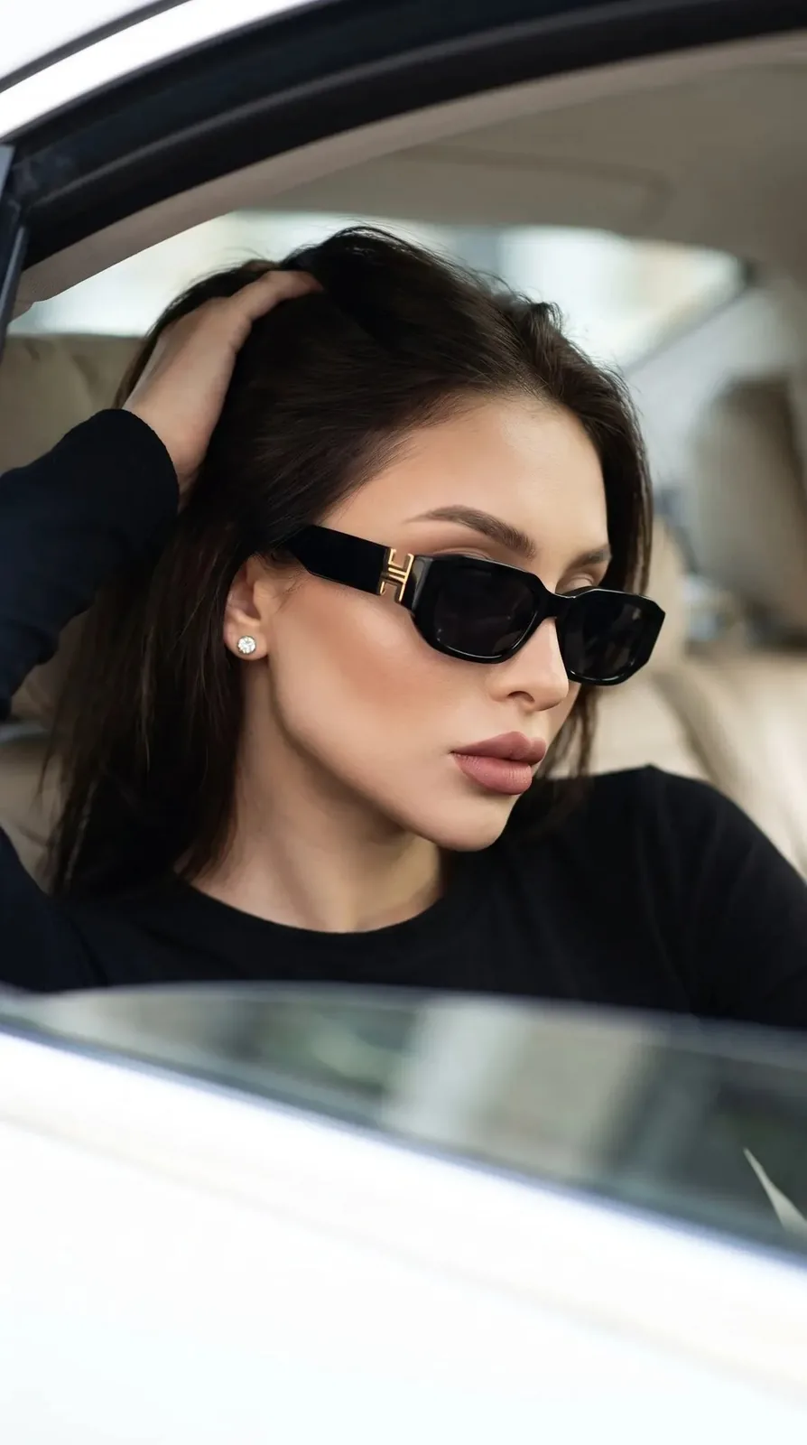 Preserve the exact facial features, bone structure, proportions, skin ton...