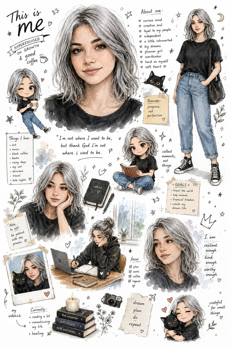 Make a “personal sketchbook” type illustrated infographic based on my att...