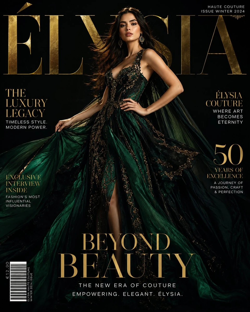 The cover features a breathtakingly beautiful female supermodel with flaw...