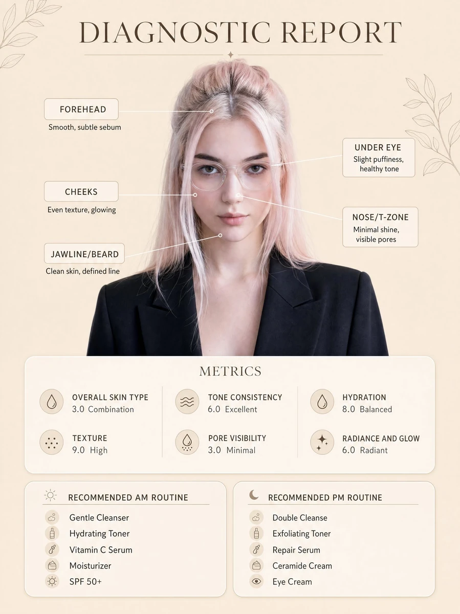 Turn your photo into a premium skincare diagnostic poster with GPT Image 2.