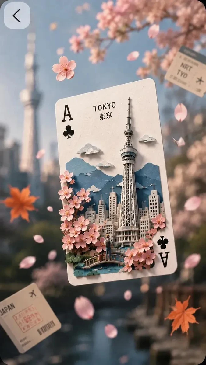 Ultra-detailed fantasy travel poster inspired by Japan, featuring a float...
