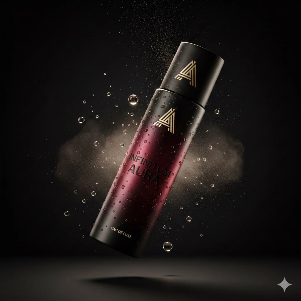 Luxurious body spray created on Google Nano Banana Pro 3.1 on Gemini App.