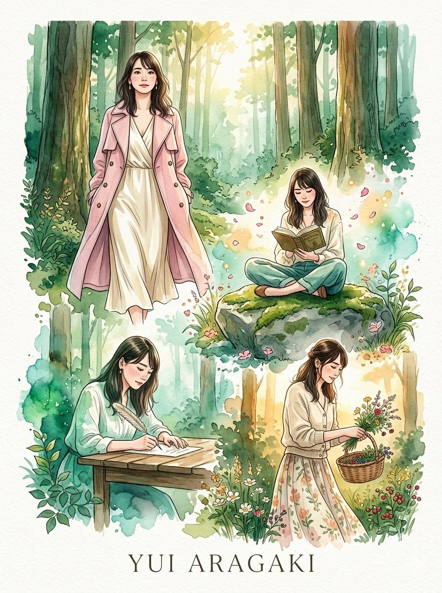 A whimsical high-fashion watercolor portrait collection inspired by the e...