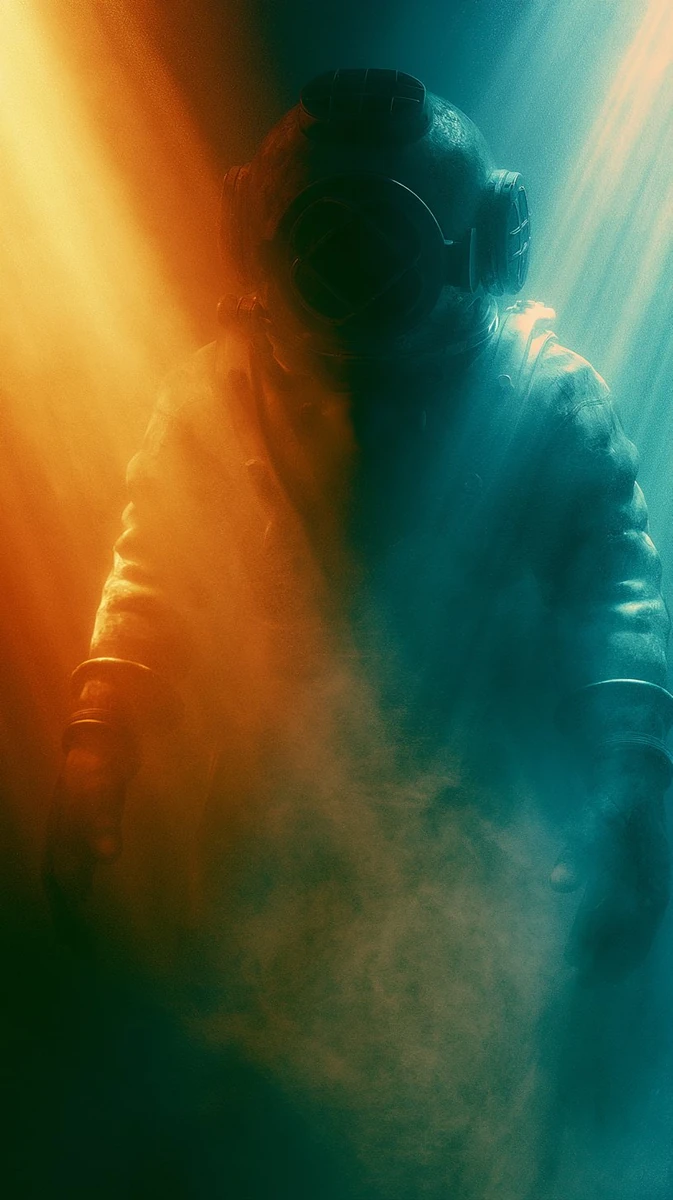 Midjourney Prompt: "Duochromatic Split-Tone Portraiture: Volumetric Atmos...