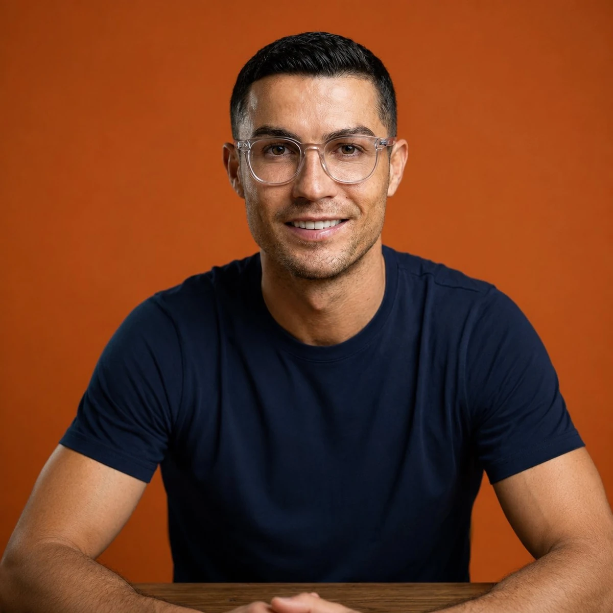 (Orange Background Male Portrait)