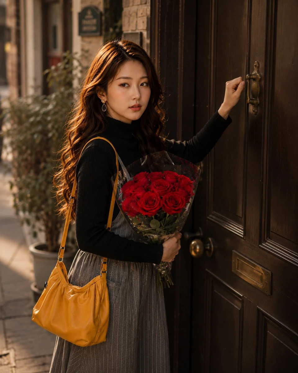 Ultra-realistic cinematic street photography of a beautiful young East As..., media 4