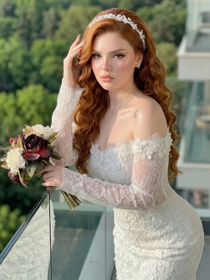 A high-end cinematic portrait of a stunning young woman with long, volumi...