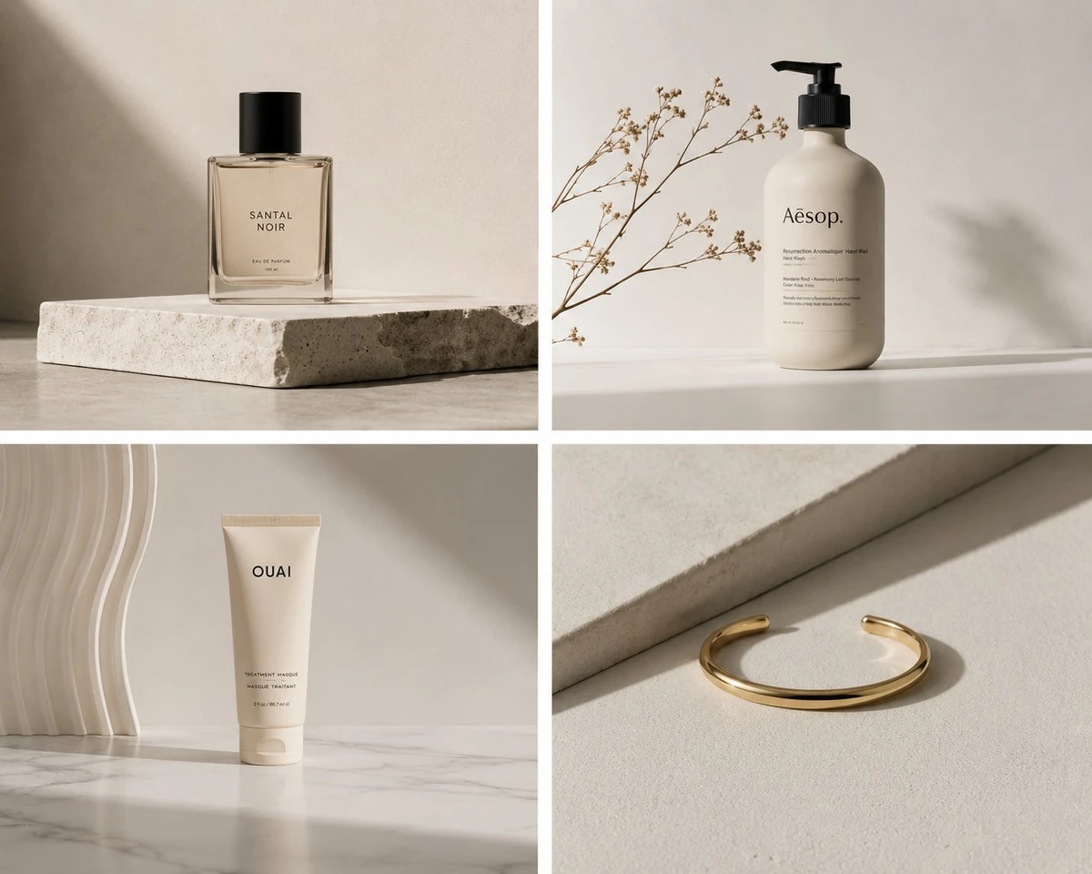 Discover the essence of elegance through minimalist product photography....
