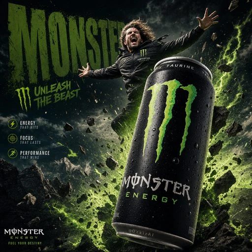 Advertisment Poster for Monster drink 🔥