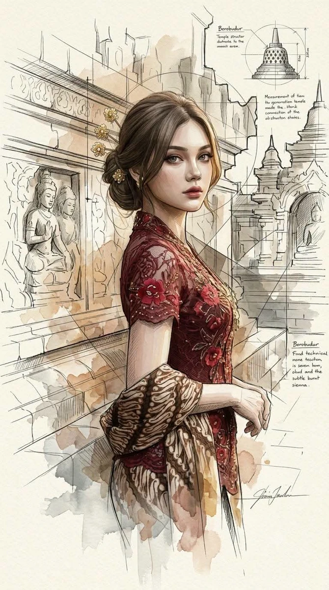 Expressive mixed-media concept art, blending semi-realistic digital paint...