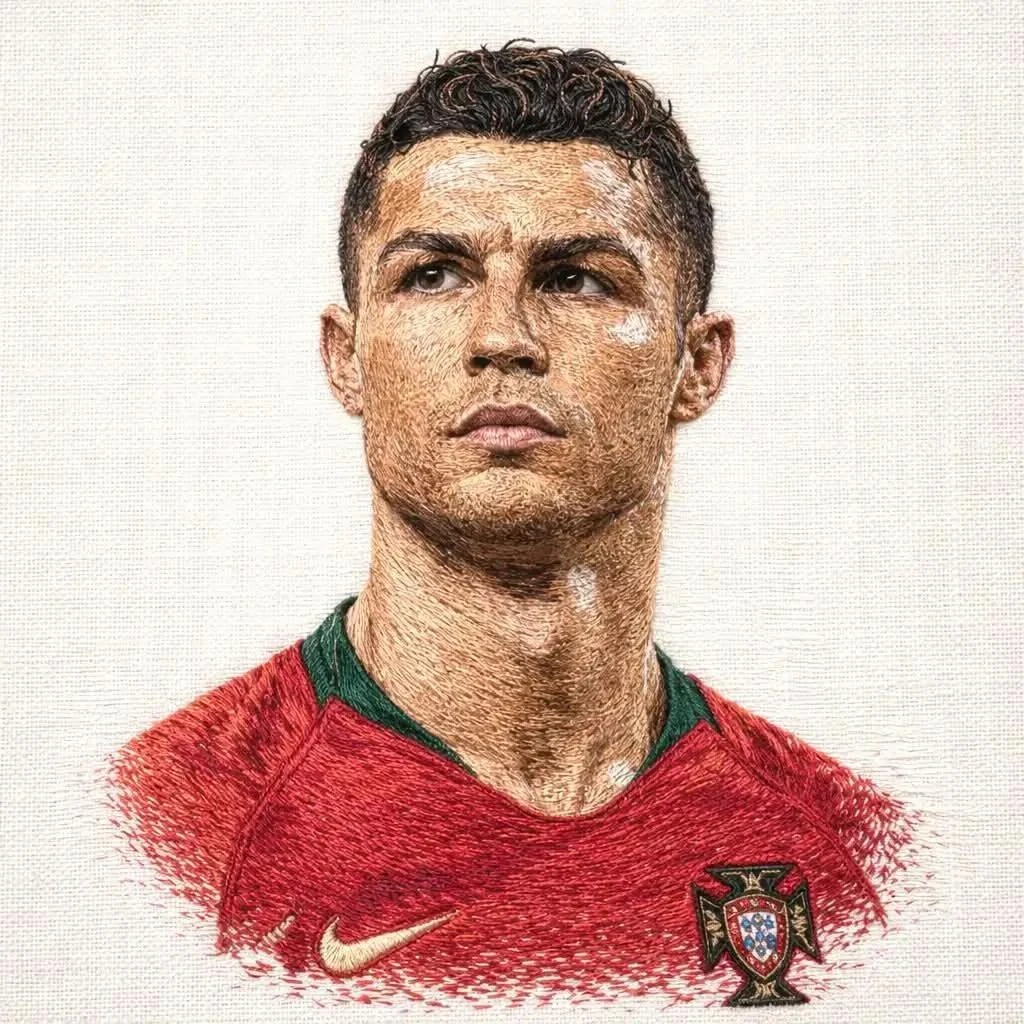 Hyper-detailed portrait of a confident male footballer, looking slightly...