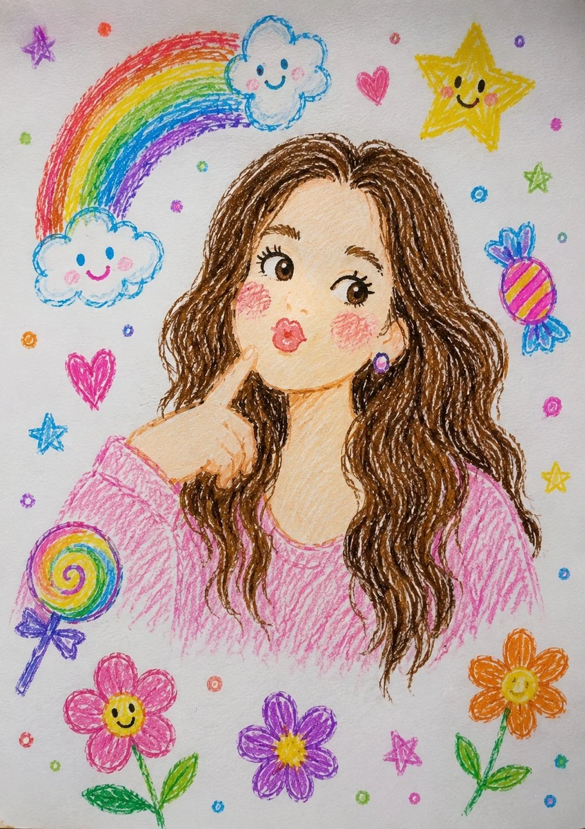 Transform this crayon-style illustration into a highly realistic professi...