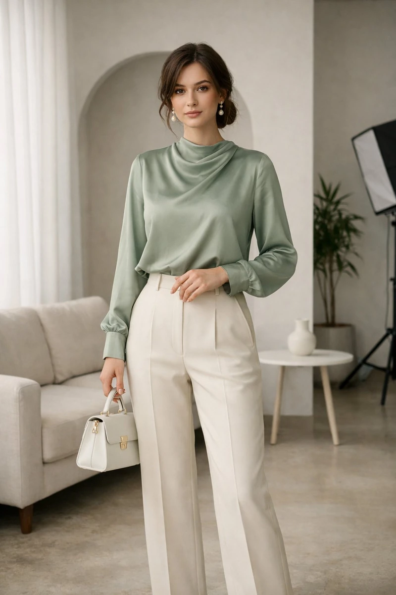 Fashion Editorial description using Google Nano Banana 2 on Gemini App.