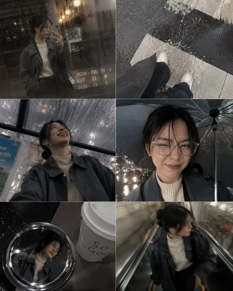 A candid photo-dump collage designed to feel like [HUMAN]'s phone gallery...