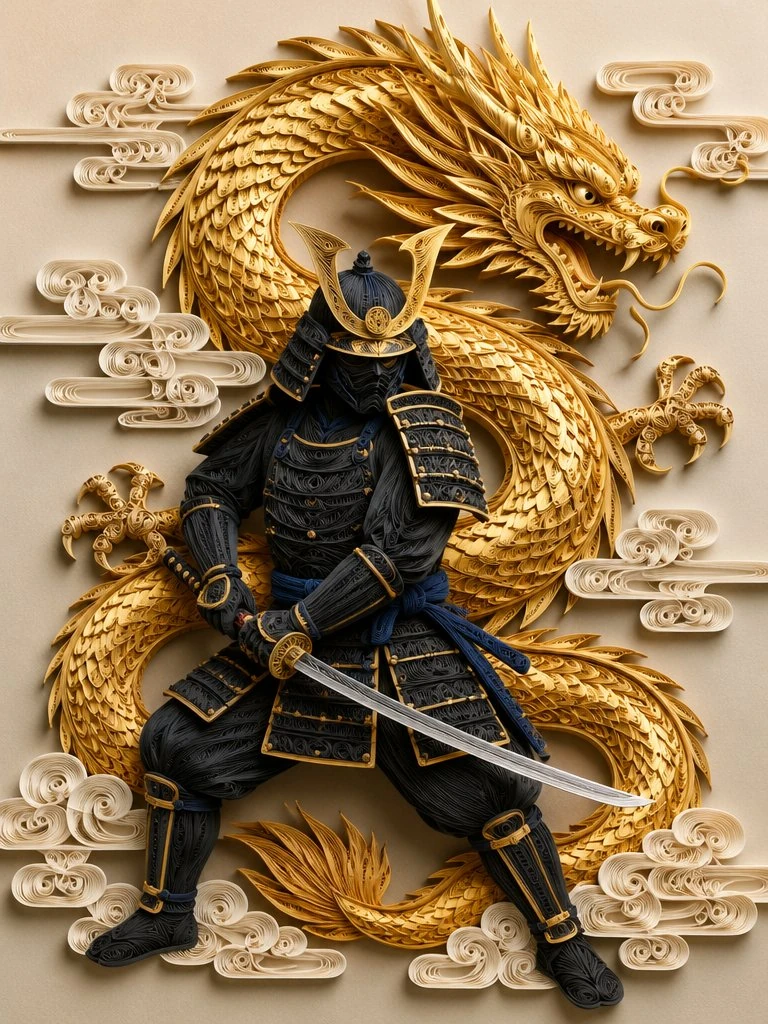 art_style_description": { "type": "3D Paper Quilling Art / Paper Filigree...