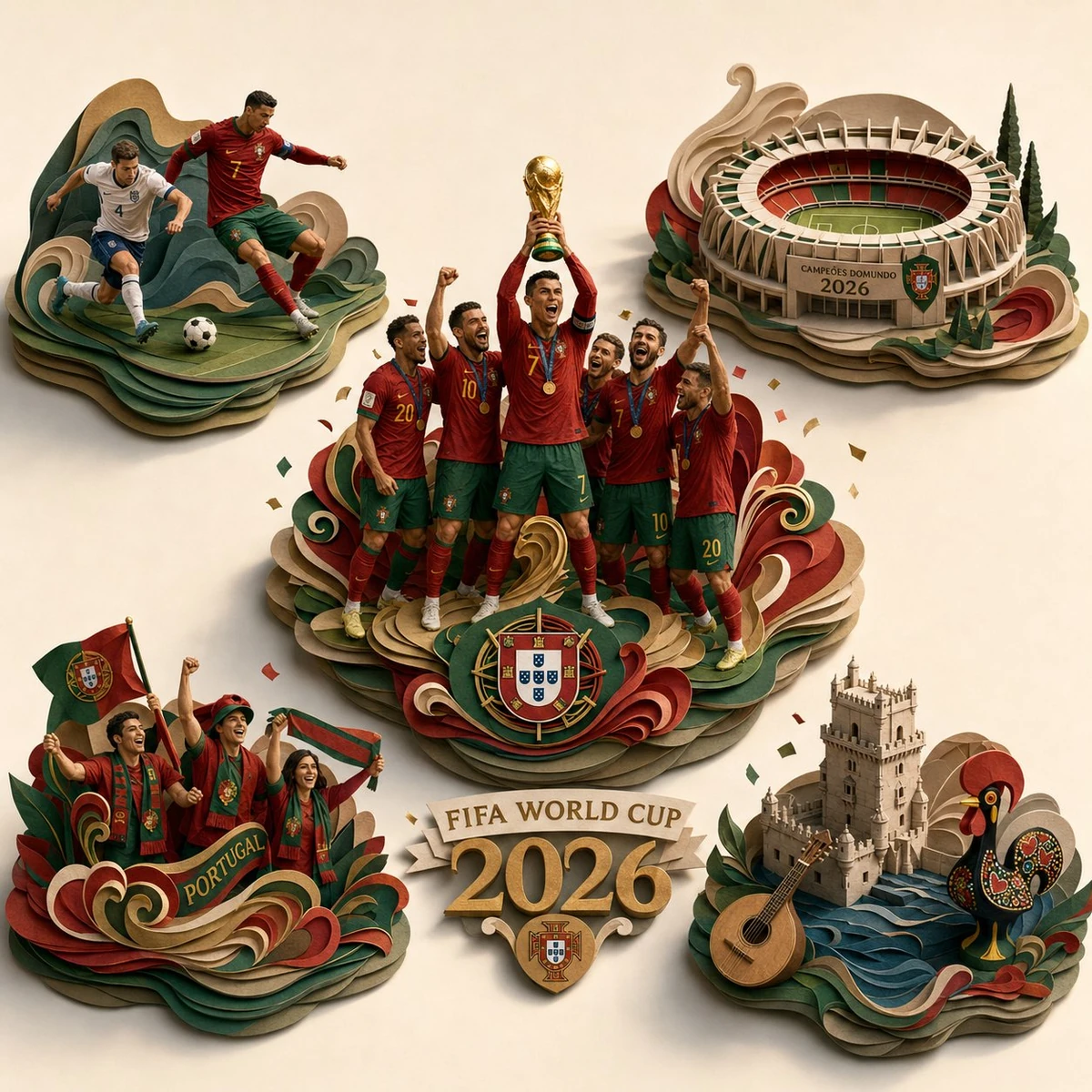 Epic FIFA World Cup 2026 championship celebration of [COUNTRY], transform...