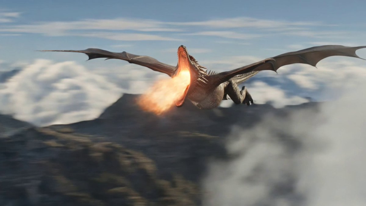 Kling 3.0 prompt: A giant dragon flying above mountains, wings moving rea...