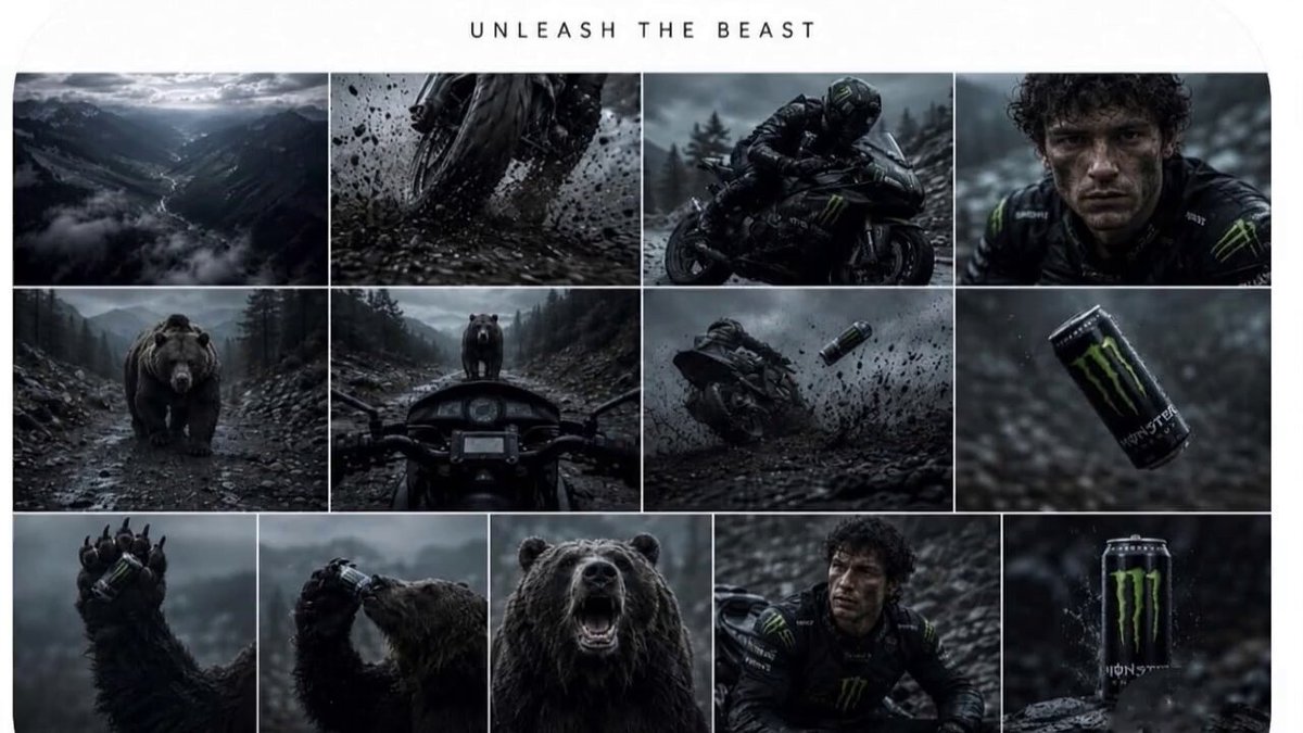 ### Seedance 2.0 — 15 Second Monster Energy "UNLEASH THE BEAST" Commercial