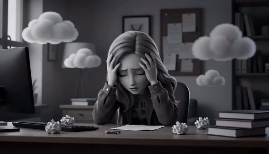 A 3D Disney-Pixar style animated video prompt showing a dramatic transfor...