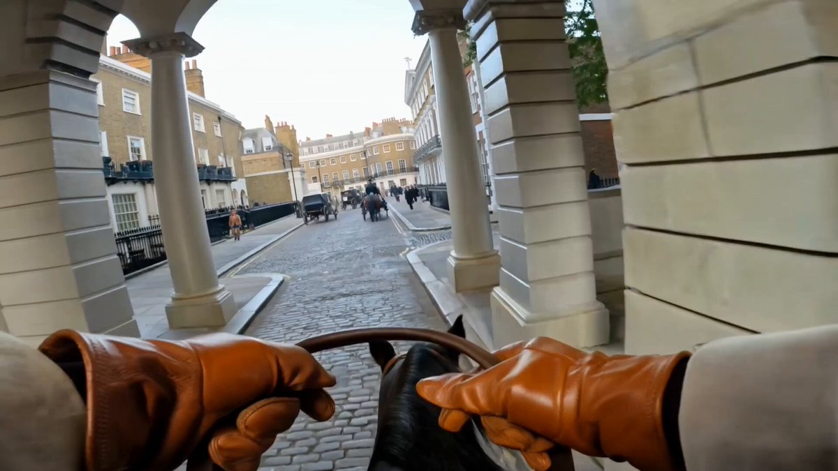 Ultra-realistic POV Video of riding a horse through historic London, firs...