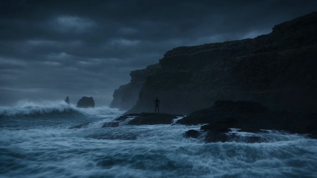 15-second ultra-cinematic elemental transformation sequence on a storm-ba...