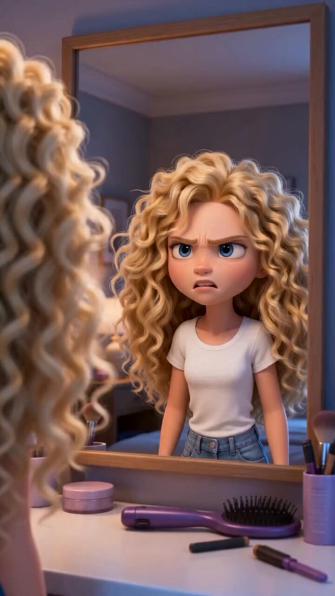 A complete, continuous 3D Pixar-style animated short video. The main char...