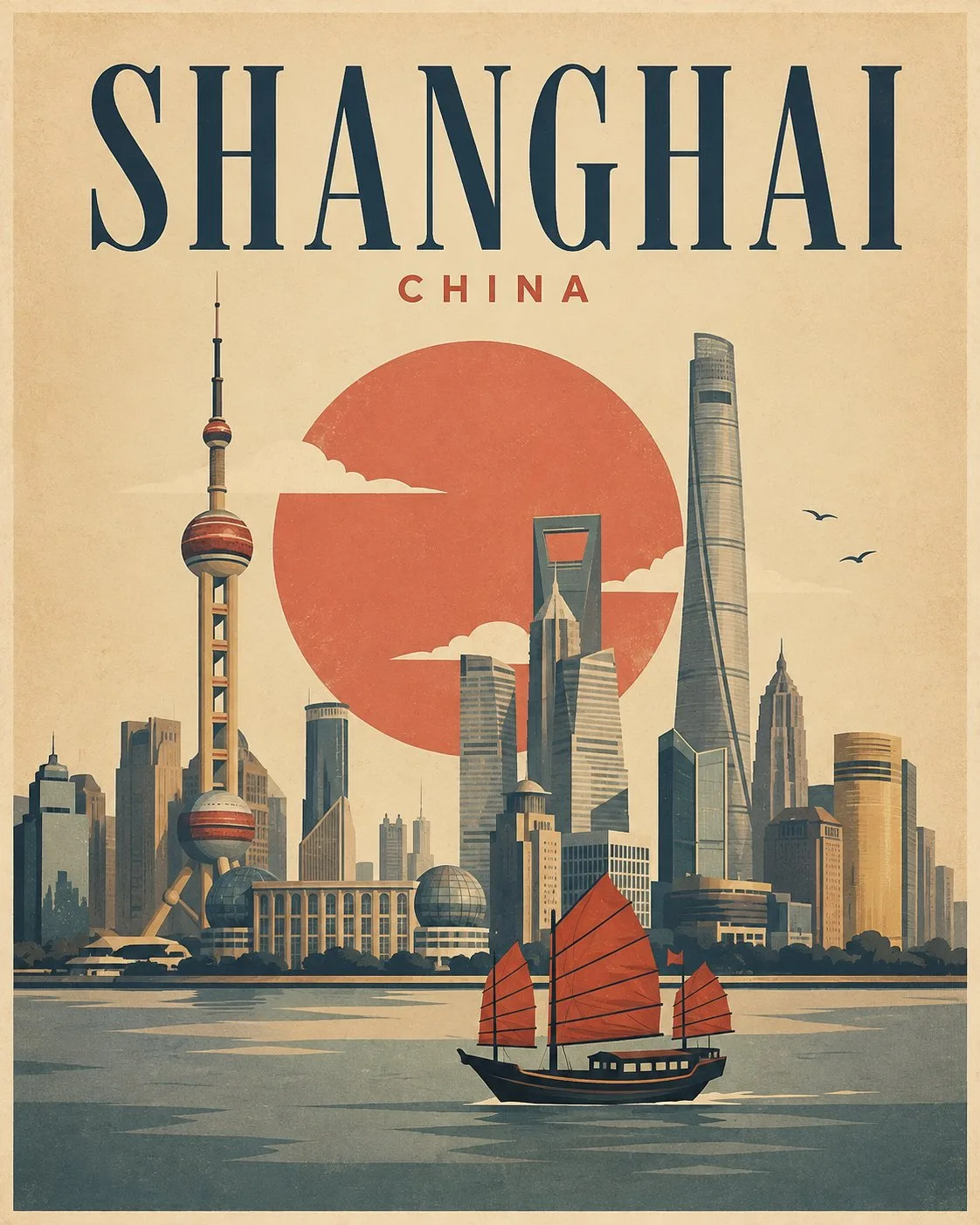 Premium Minimalist Vintage Travel Poster - Image prompt preview
