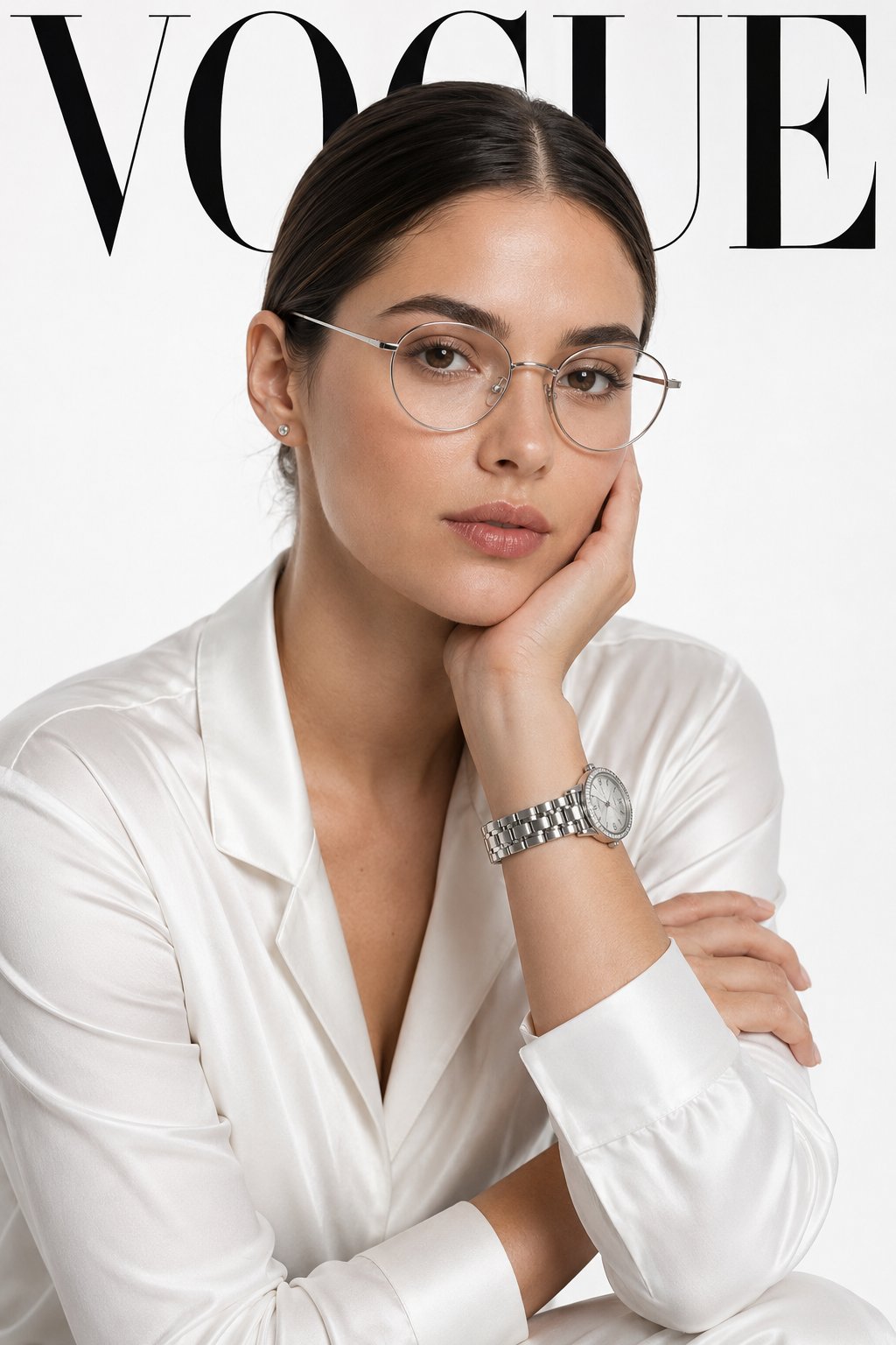 Luxury Fashion Magazine Cover Portrait - Image prompt preview
