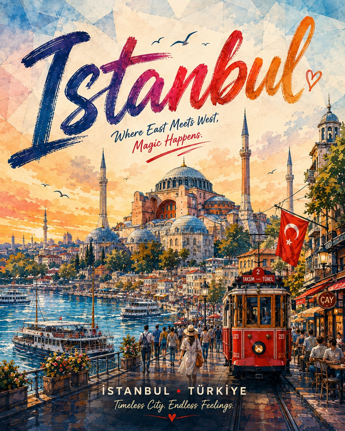 Premium Vertical Travel-Poster Illustration - Image prompt preview