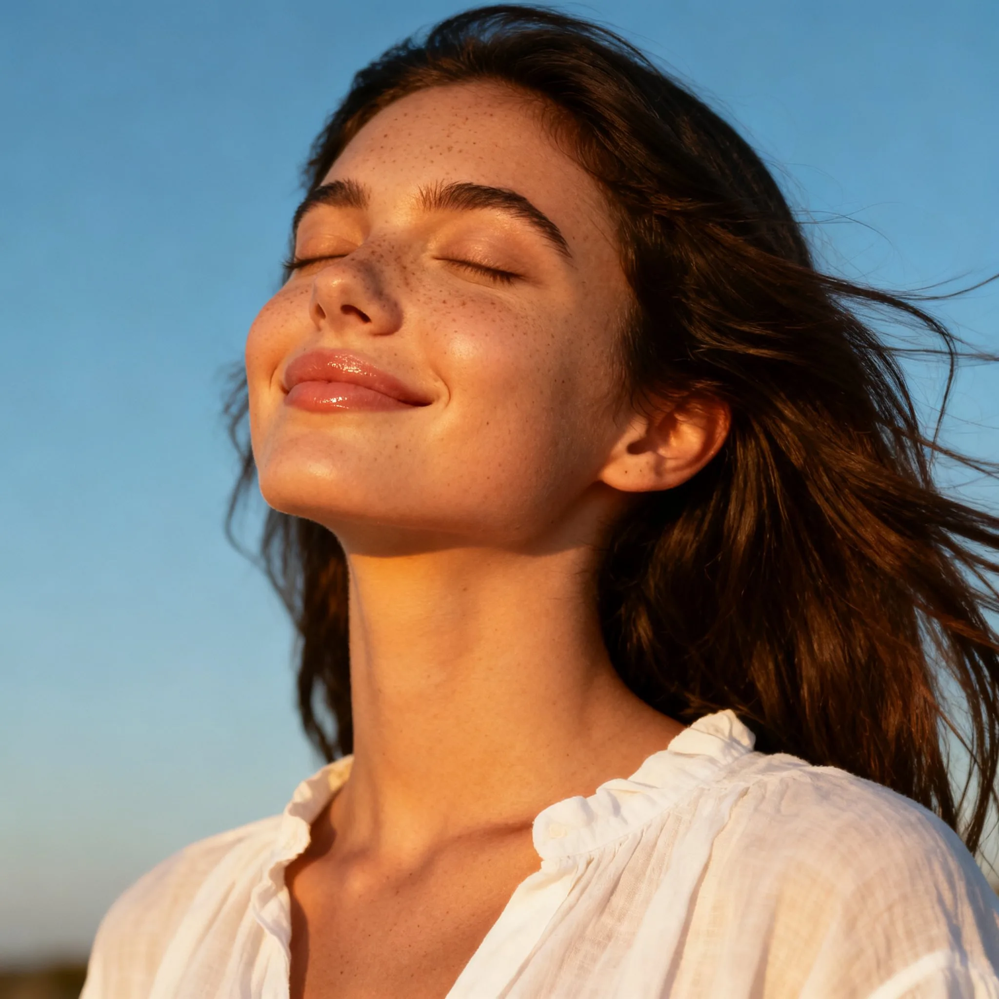 Golden Hour Close-Up Portrait - Image prompt preview