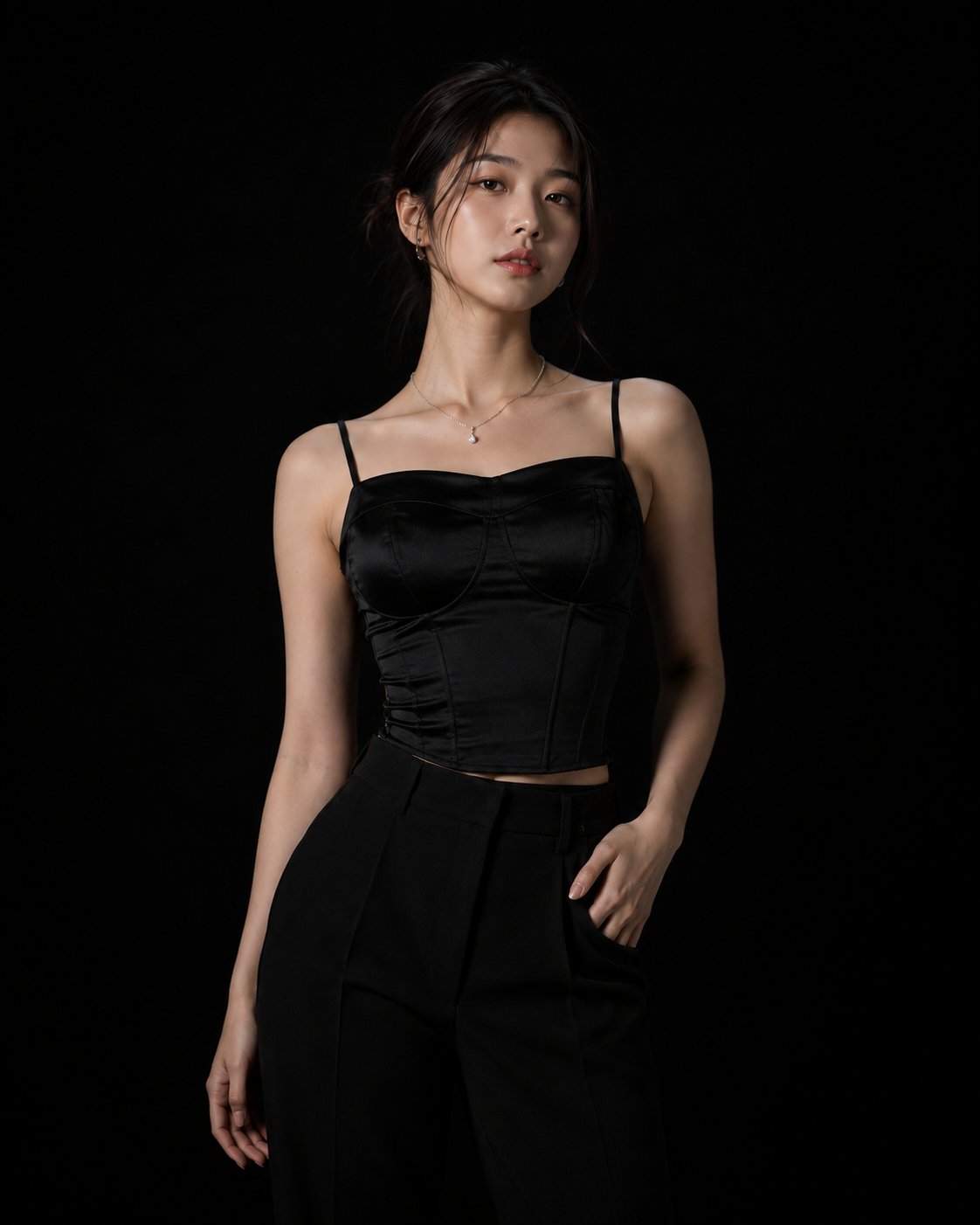 Minimal Studio Fashion Editorial Portrait - Image prompt preview