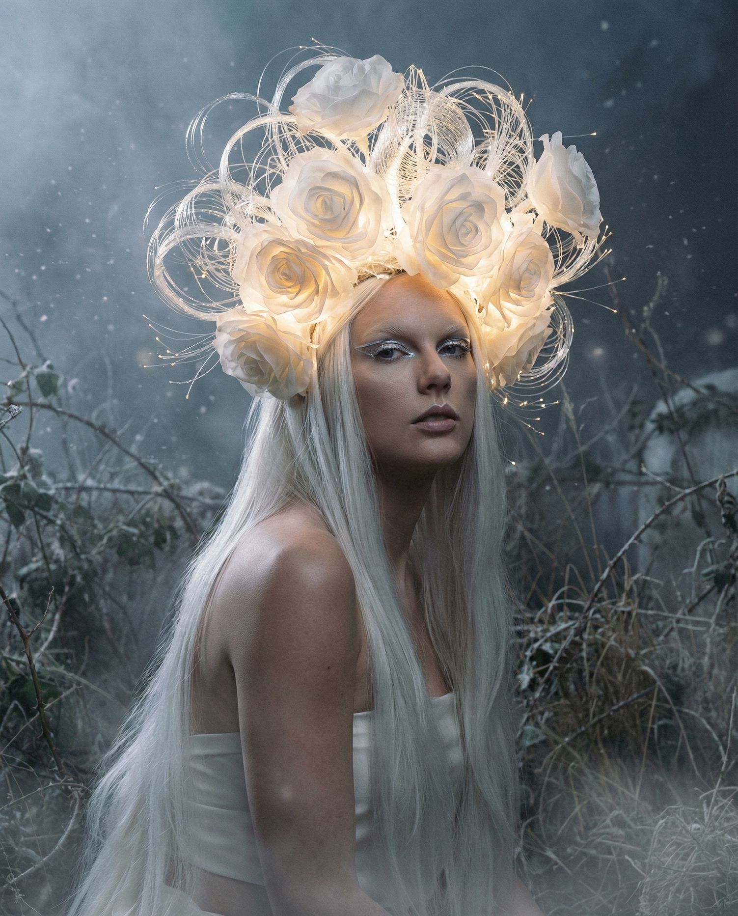 The Frostbound Monarch's Luminous Predatory Stillness - Image prompt preview