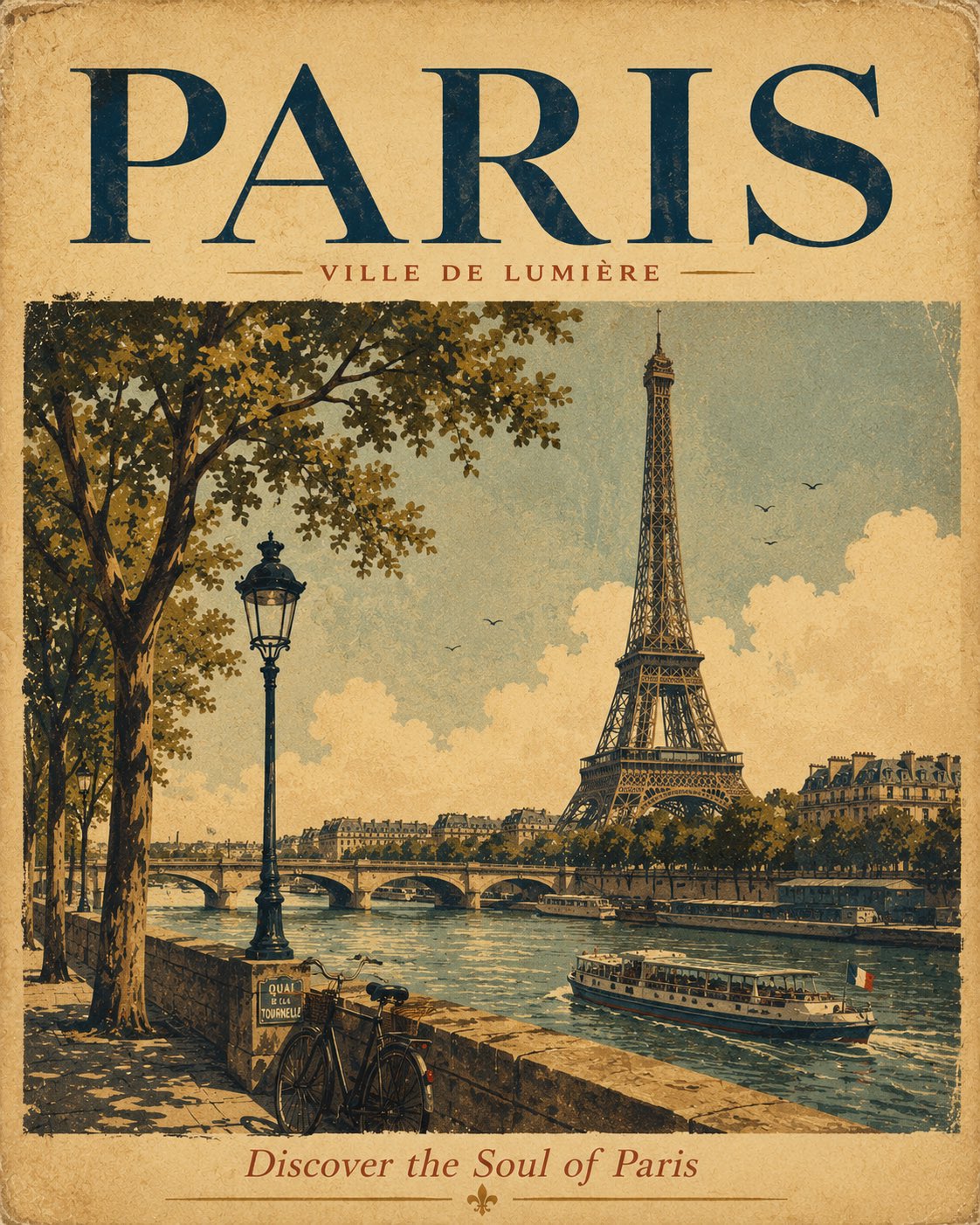 Vintage Country Travel Poster - Image prompt preview