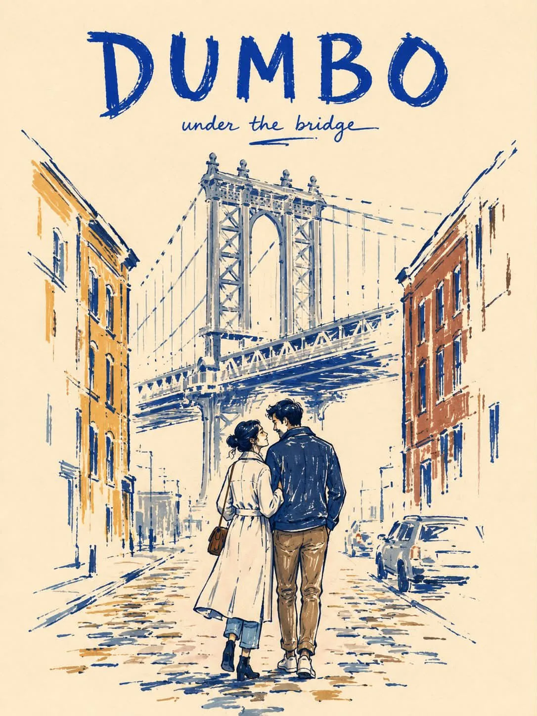 Minimalist Marker-Pen Travel Poster of New York City - Image prompt preview