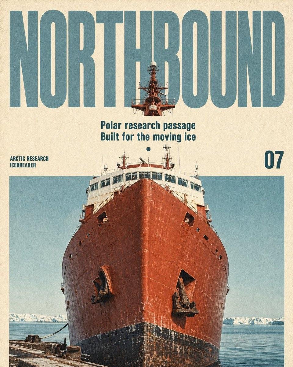 Vintage Mid-Century Travel Magazine Poster - Image prompt preview