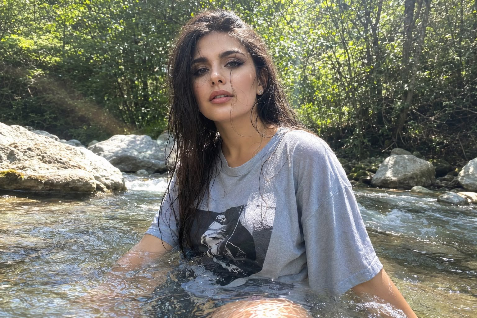 Candid Summer Stream Portrait - Image prompt preview