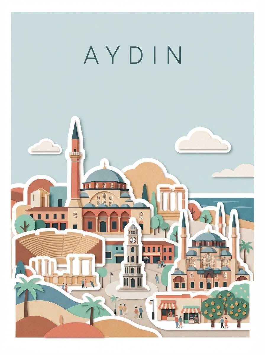 Minimalist Editorial Paper-Cut Travel Poster - Image prompt preview