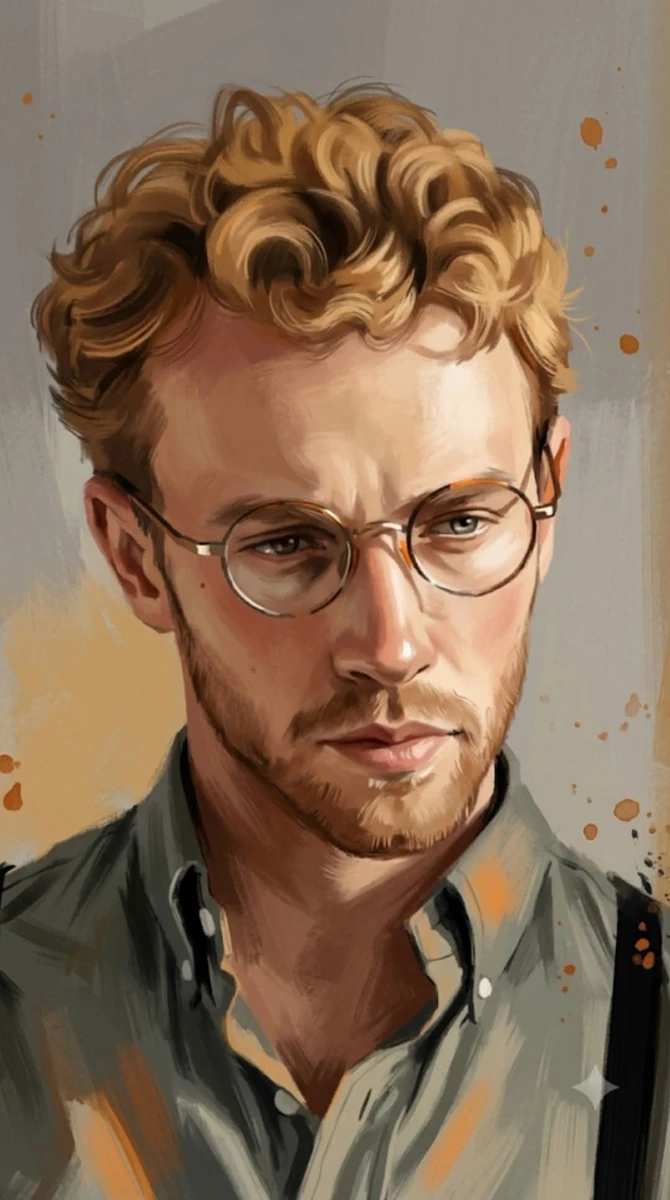 Hand-painted digital illustration with clearly visible handcrafted brush...