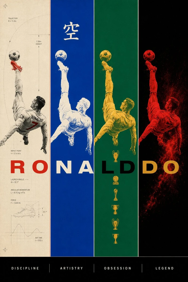 Cristiano Ronaldo sports poster,