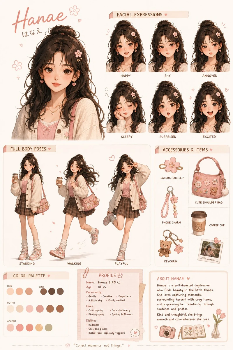 Style: warm, soft, semi-realistic cartoon illustration with a cozy Japane...