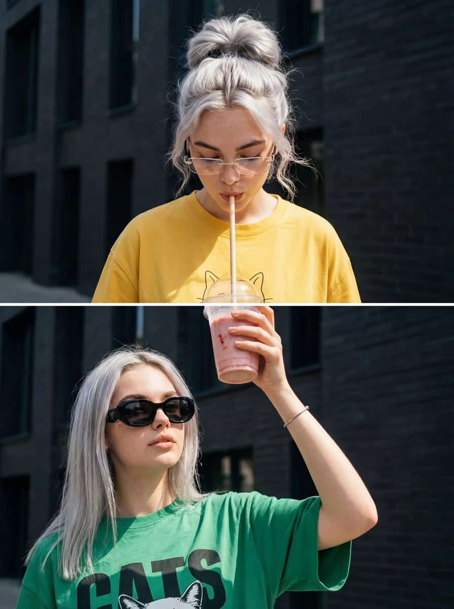 It creates two girls, without altering their faces, making them exact rep...