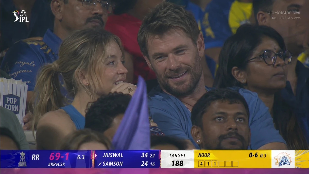 Thor and Sydney Sweeney came to watch IPL