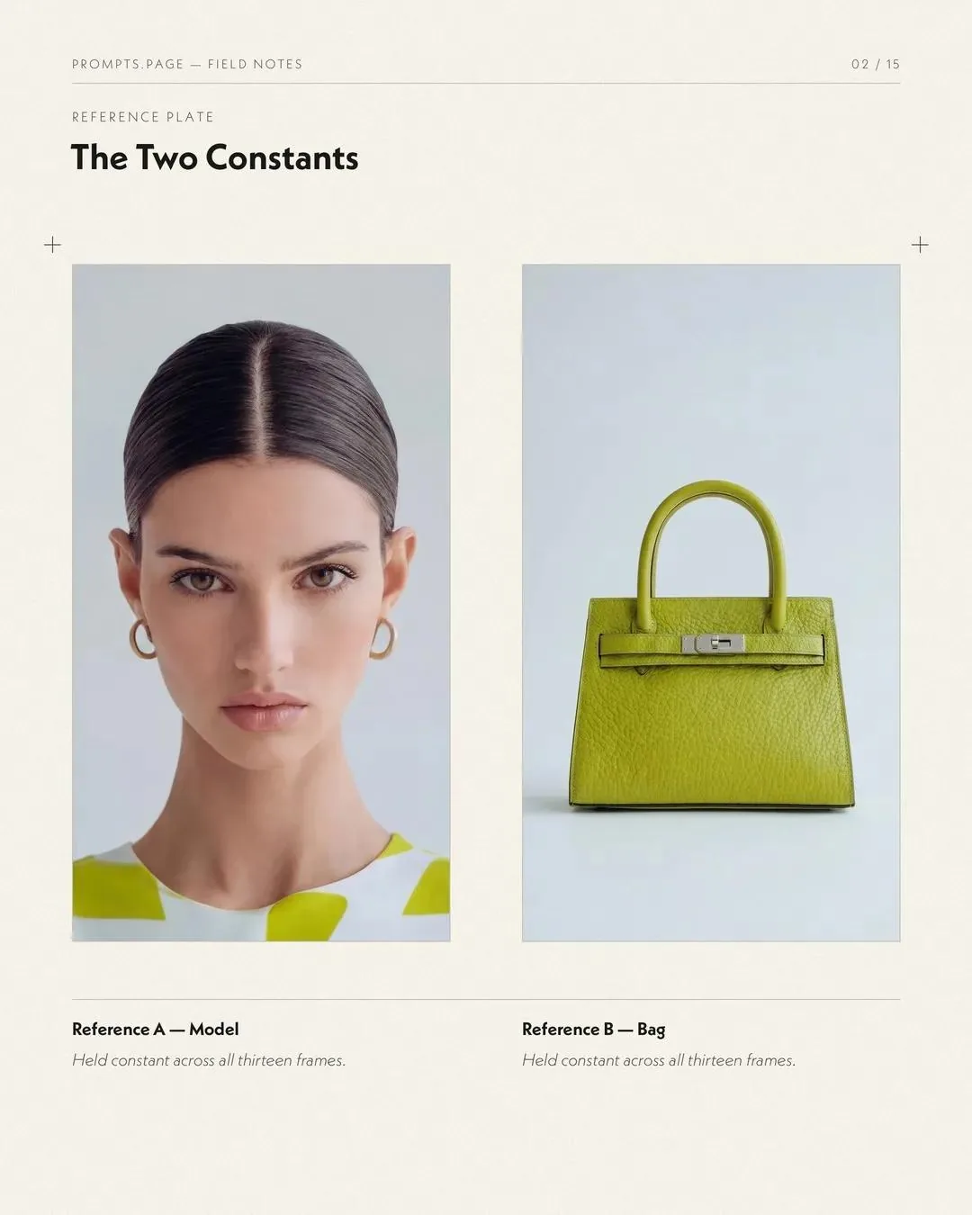 A professional editorial fashion photograph of a young woman with a sleek...