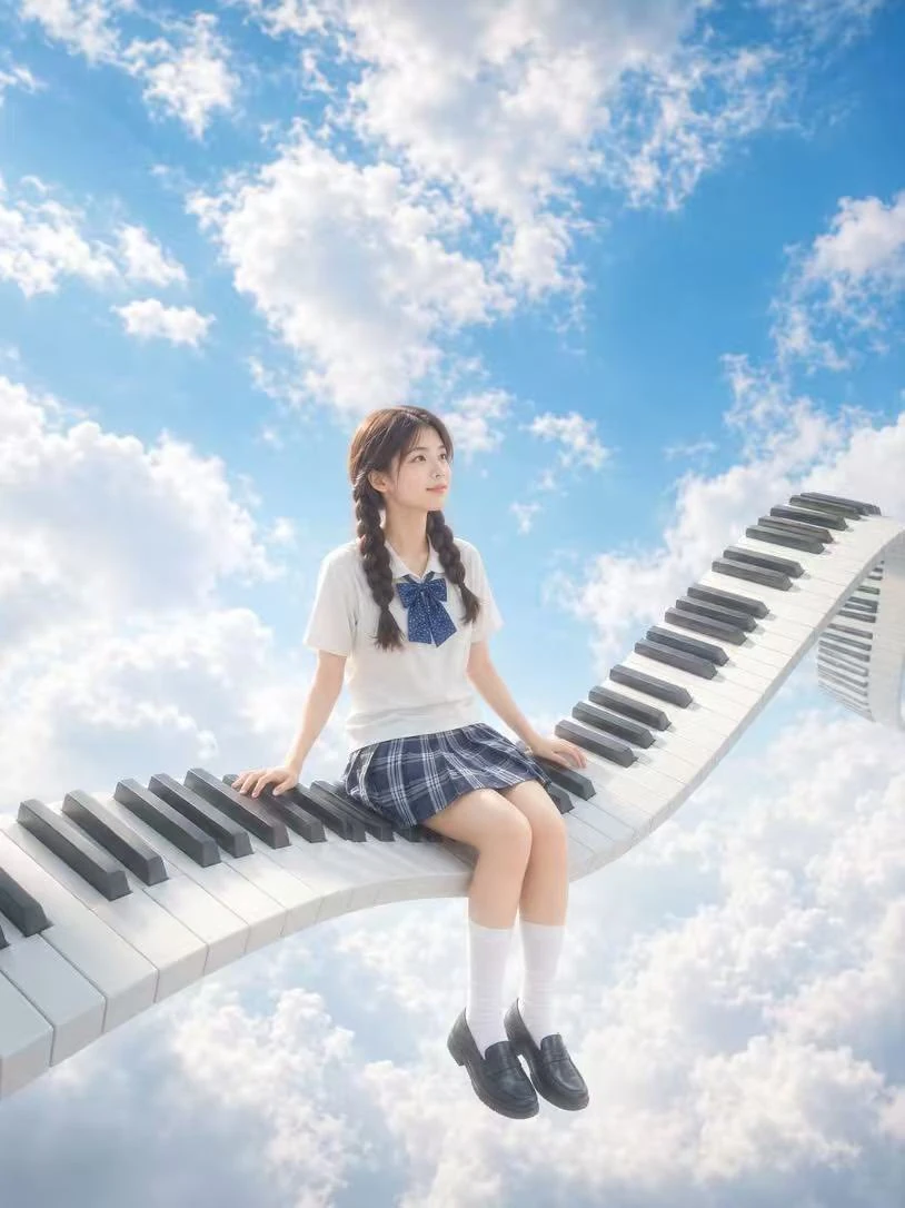 A dreamy sky piano portrait