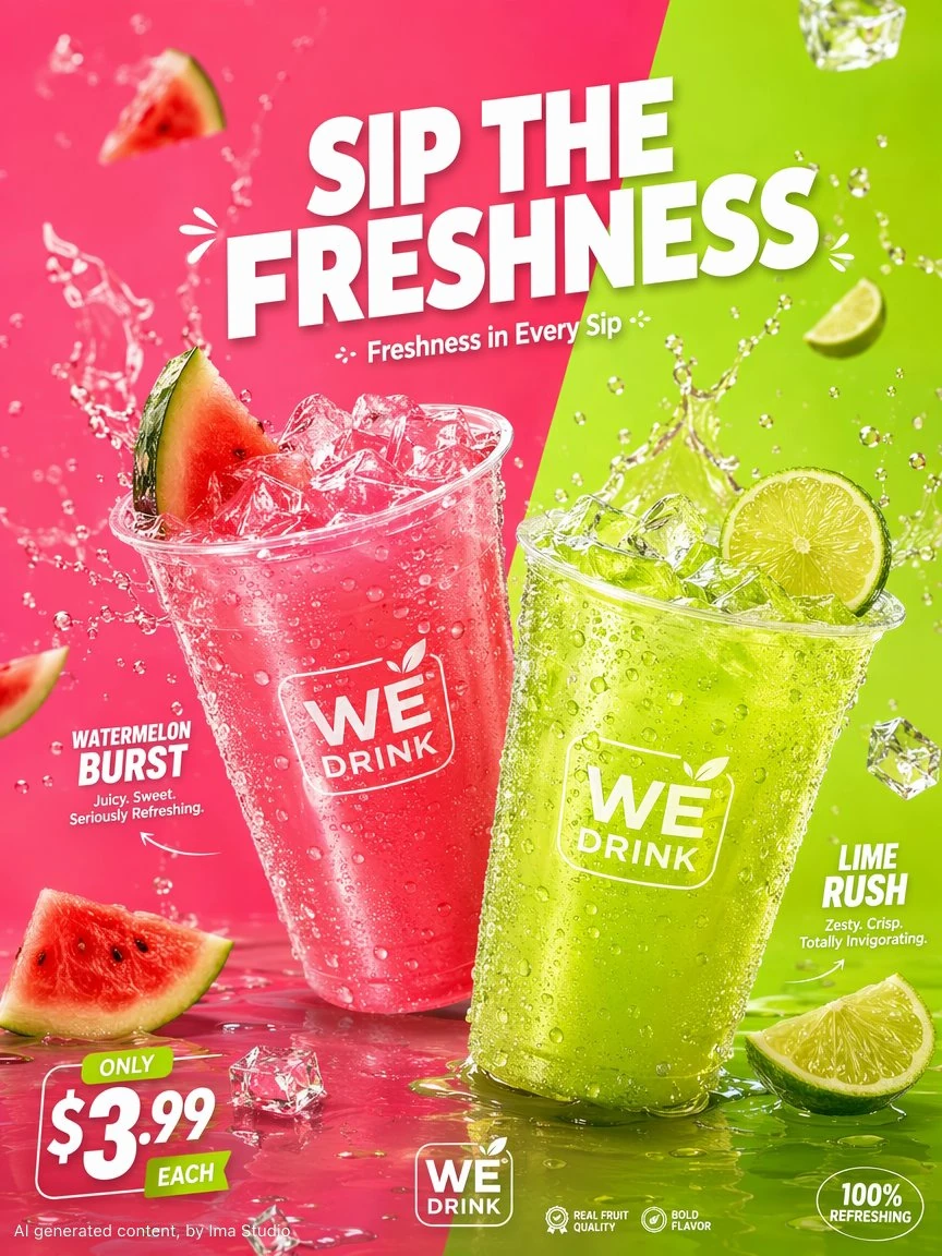 Watermelon Pink + Lime Green Refresh Campaign