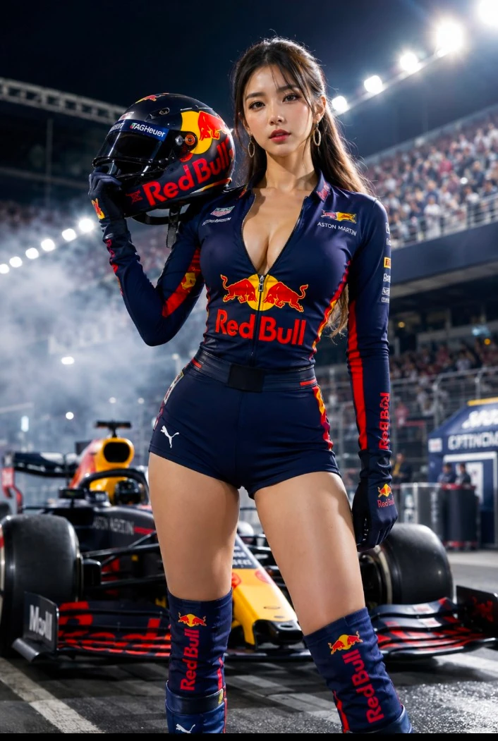 Luxury Formula 1 Grid-Girl Aesthetic Ferrari Passion Mercedes Sunset Eleg...