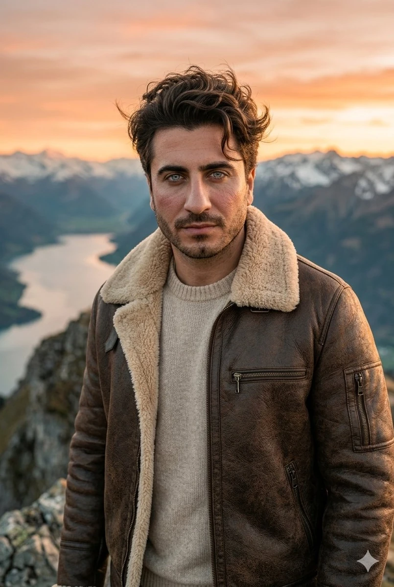 Highly detailed portrait of a handsome 28-year-old man with Middle Easter...