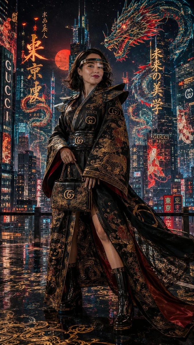 SAME WOMAN AS REFERENCE IMAGE.