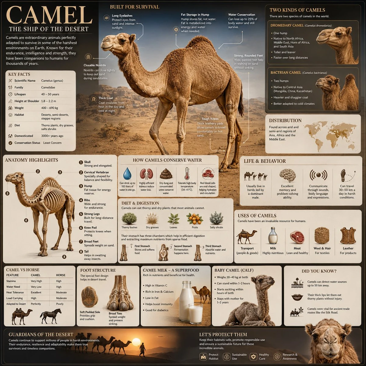 Infographics of a desert camel created using GPT Image 2 on ChatGPT